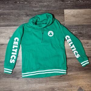 Woman NBA Official Pullover Hoodie Funnel Sweatshirt Boston Celtics Small